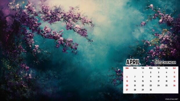 Free Download April 2025 Calendar Desktop Wallpaper HD 1.