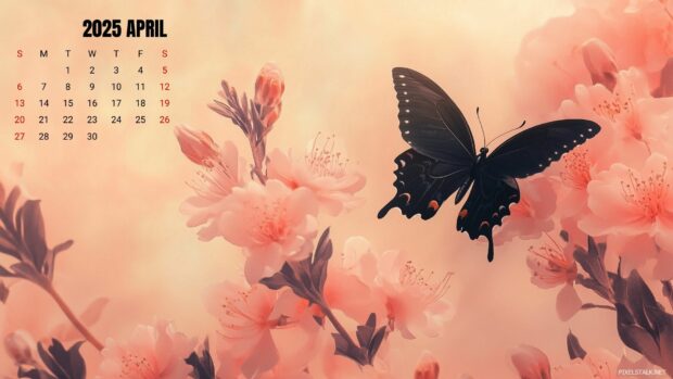 Free Download April 2025 Calendar Desktop Wallpaper HD 4.