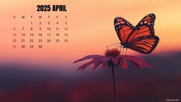 Free Download April 2025 Calendar Desktop Wallpaper HD 5.