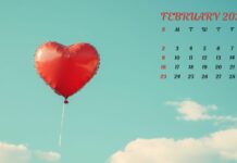 Free Download February 2025 Calendar Wallpaper HD 1080p.