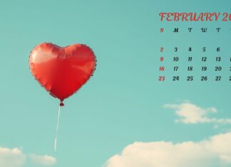 Free Download February 2025 Calendar Wallpaper HD 1080p.