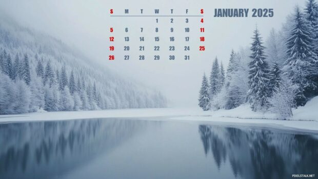 Free Download January 2025 Calendar Backgrounds for Desktop.