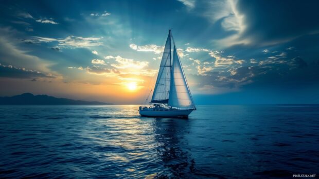 Free Download Sailboat Ocean Wallpaper for laptop.