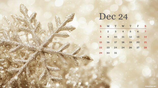 Free download 2024 December Calendar Wallpaper HD.