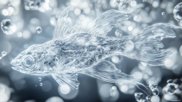 Free download 3D fish wallpaper for PC.