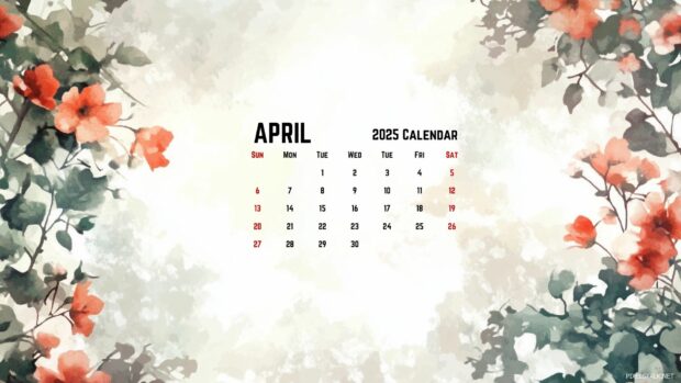 Free download April 2025 Calendar HD Wallpaper 2.