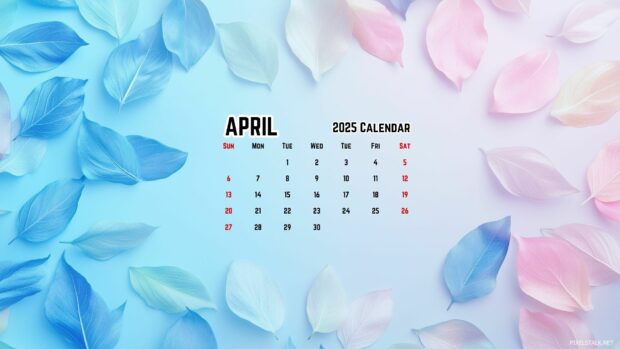 Free download April 2025 Calendar HD Wallpaper 3.