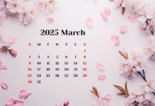 Free download March 2025 Calendar Wallpaper HD 2.