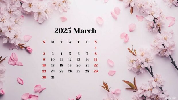 Free download March 2025 Calendar Wallpaper HD 2.