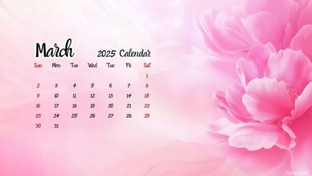 Free download March 2025 Calendar Wallpaper HD 4.