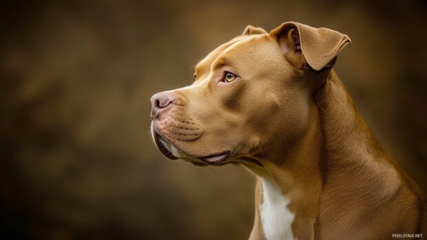 Free download Pitbull dog HD wallpaper.