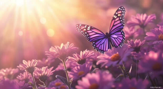 Free download purple butterfly wallpaper for Mac.