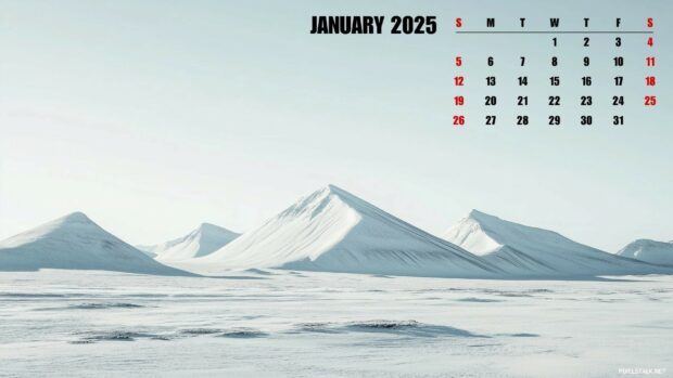 HD Wallpaper 2025 January Calendar.