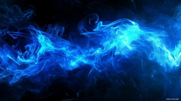 Hot Blue fire wolf wallpaper HD for laptop.