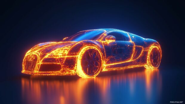 Hot fire car wallpaper HD for laptop.