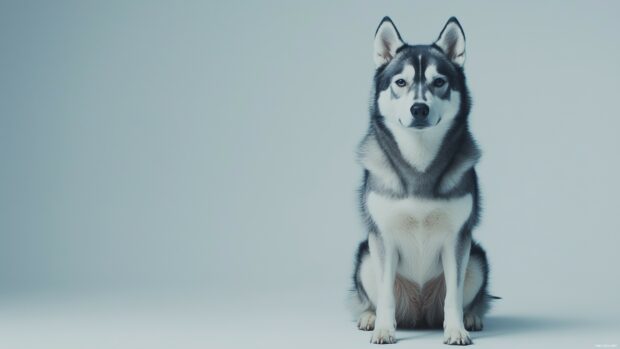 Husky dog 4K wallpaper.