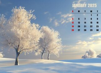 January 2025 Calendar Backgrounds.