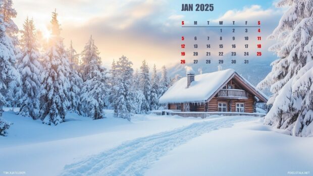 January 2025 Calendar Backgrounds HD Free download.