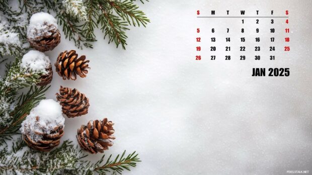 January 2025 Calendar Desktop Backgrounds 1080p.