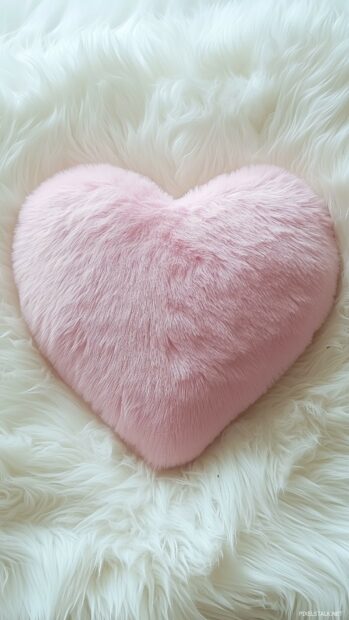 Large cute pink heart centered on a white background.