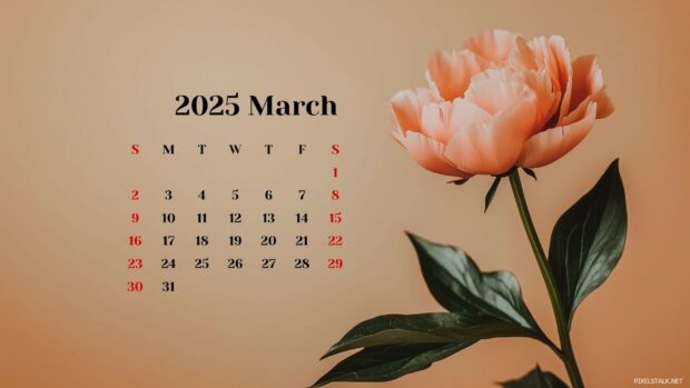 March 2025 Calendar Background 2.