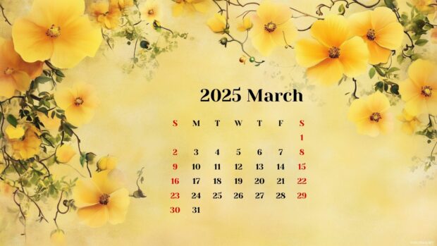 March 2025 Calendar Background 5.