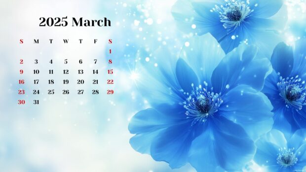 March 2025 Calendar Desktop Background 2.