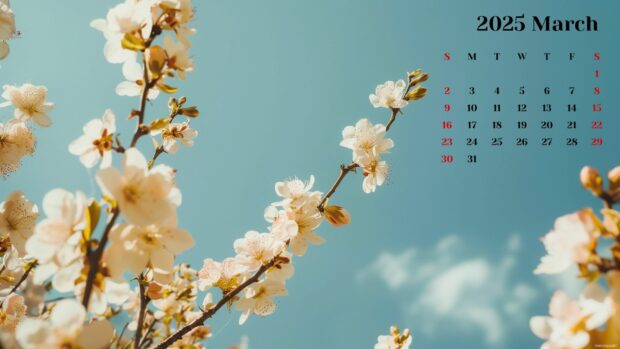 March 2025 Calendar Desktop Background 3.