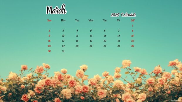 March 2025 Calendar Desktop Background 6.