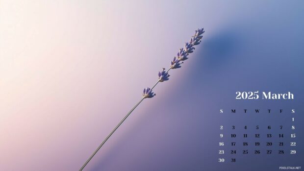 March 2025 Calendar Desktop Wallpaper HD 1.