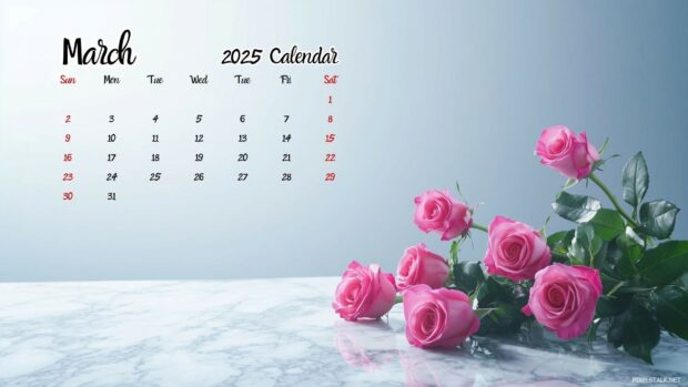 March 2025 Calendar Wallpaper HD 3.