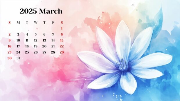 March 2025 Calendar Wallpaper HD 4.