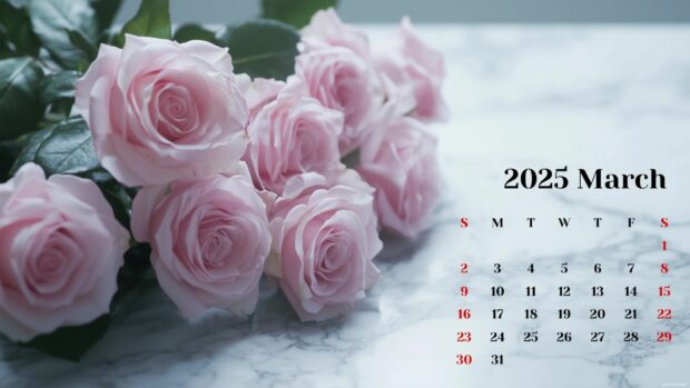 March 2025 Calendar Wallpaper HD 5.