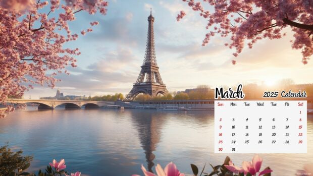 March 2025 Calendar Wallpaper HD for Desktop free download 1.