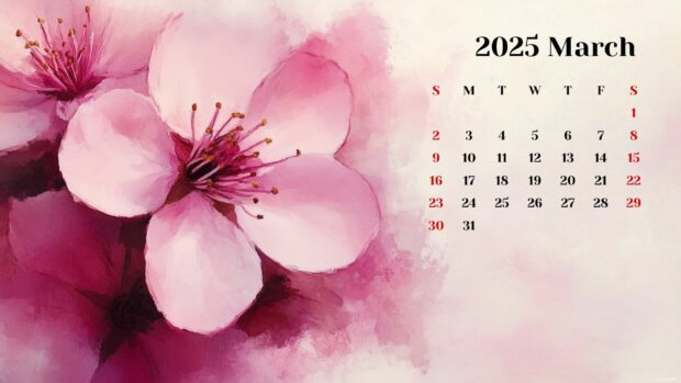 March 2025 Calendar Wallpaper HD for Desktop free download 6.