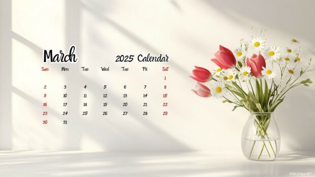 March Calendar 2025 Desktop Wallpapers HD 3.