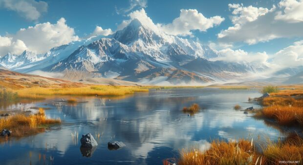 Mountains of the Nature 1080p HD Wallpaper for PC.