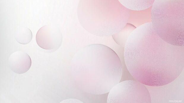 Muted pink circles overlapping with semi transparent layers, creating a soft and minimal aesthetic.