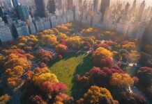 New York City Wallpaper HD with Central Park in autumn.