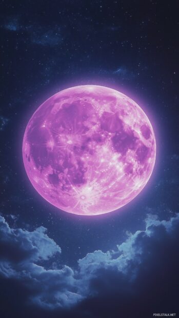 Night Sky Moon Wallpaper for iPhone.