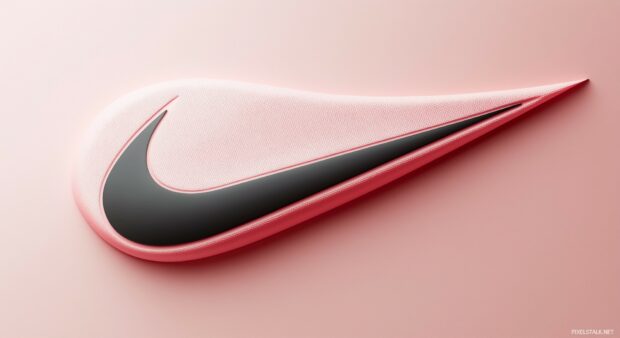 Nike 3D Wallpaper logo in black.