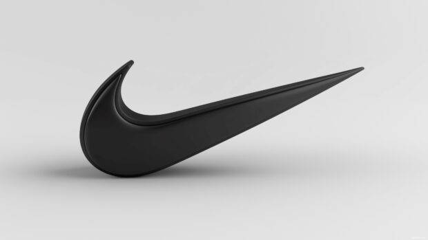 Nike 4K logo in matte black on a clean white background with a subtle texture.