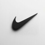 Nike Phone wallpaper with Nike logo in matte black on a clean white background with a subtle texture.