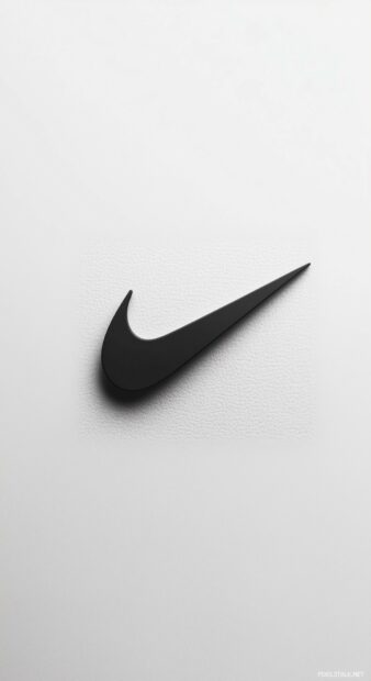 Nike Phone wallpaper with Nike logo in matte black on a clean white background with a subtle texture.