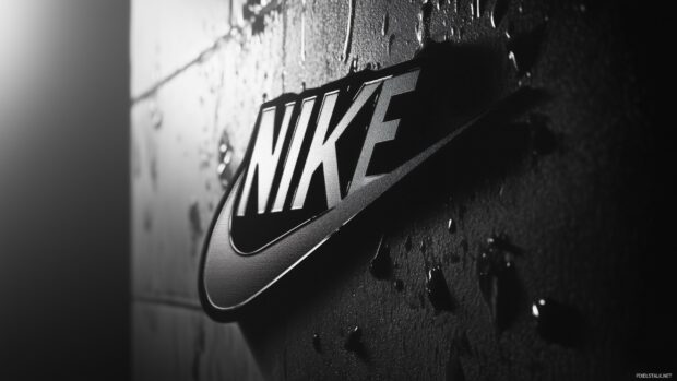 Nike Wallpaper 4K in black and white.