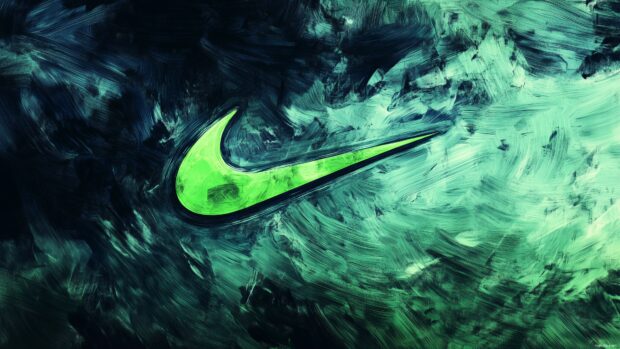 Nike desktop 4K background with a swoosh logo incorporated into a dynamic.