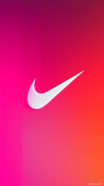 Nike logo Pink Wallpaper for iPhone devices.