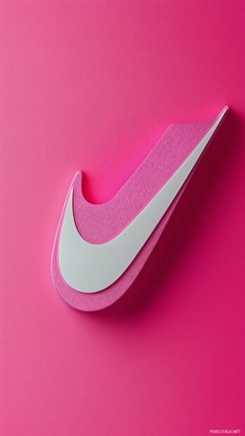 Nike logo iPhone background in white.