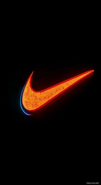 Nike logo in a bold, glossy finish on a pure black background.