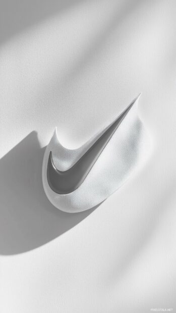 Nike wallpaper iPhone with Nike logo centered on a plain white background.